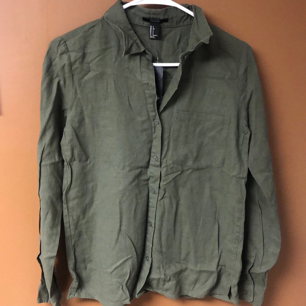 Olive Green Woven Shirt